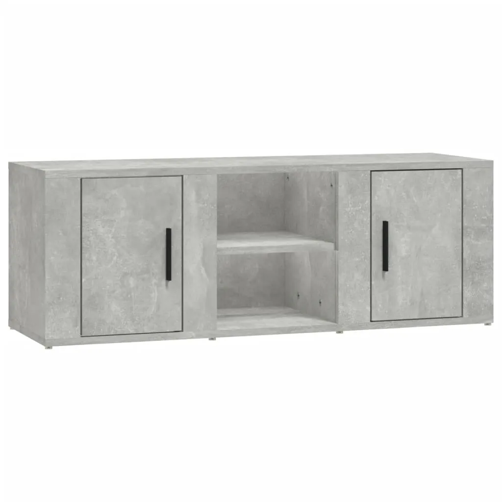 Mobile TV Grigio Cemento 100x31,5x35 cm - Stand TV Moderno Legno