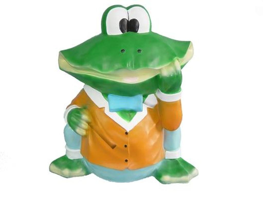 Design Frosch Figur Garten Statue Skulptur Figuren Skulpturen Dekoration C166