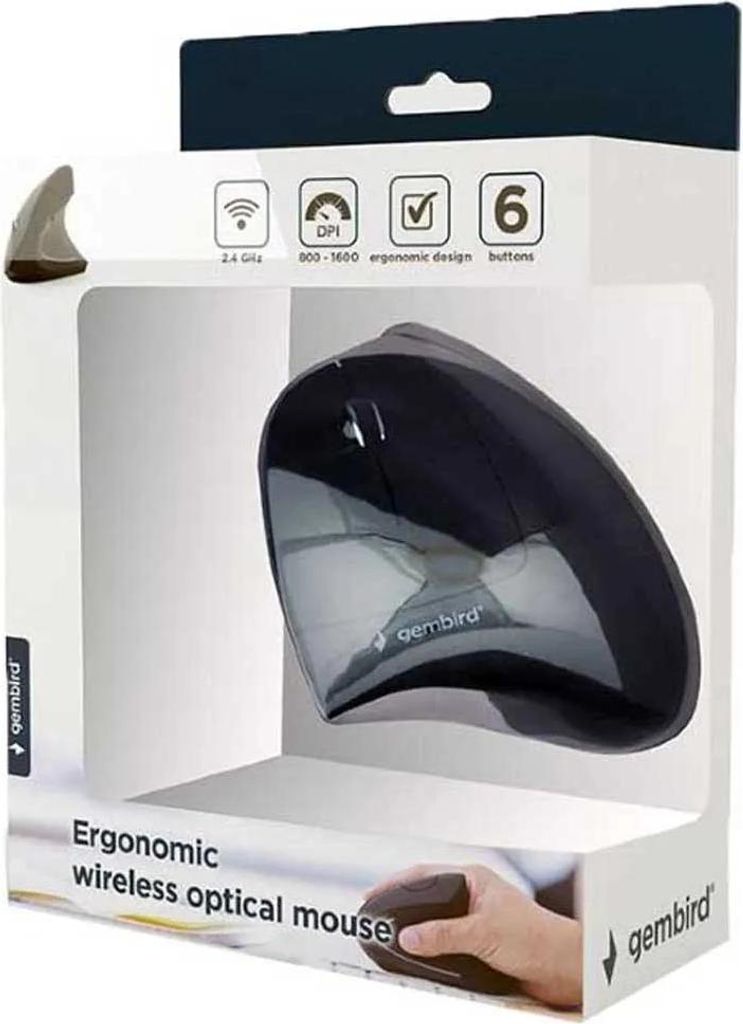 Gembird MUSW-ERGO-01 - pravý - vertikální - optický - RF Obrázek produktu 