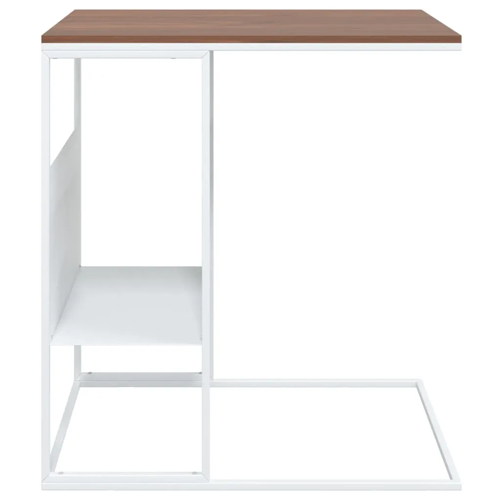 Table d'appoint gain de place blanche 55 cm idéale pour petits espaces - 11