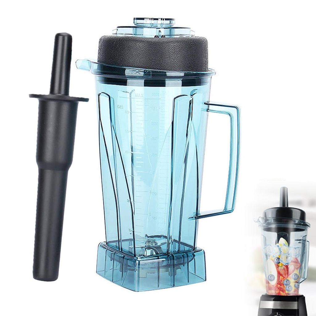 Ersatz-Mixbecher 2L mit Stampfer, passend fuer TM-767/800 Standmixer, nahtloser Mixerbehaelter, Ersatzteile Zubehoer fuer Smoothie Maker & Sojadrin...
