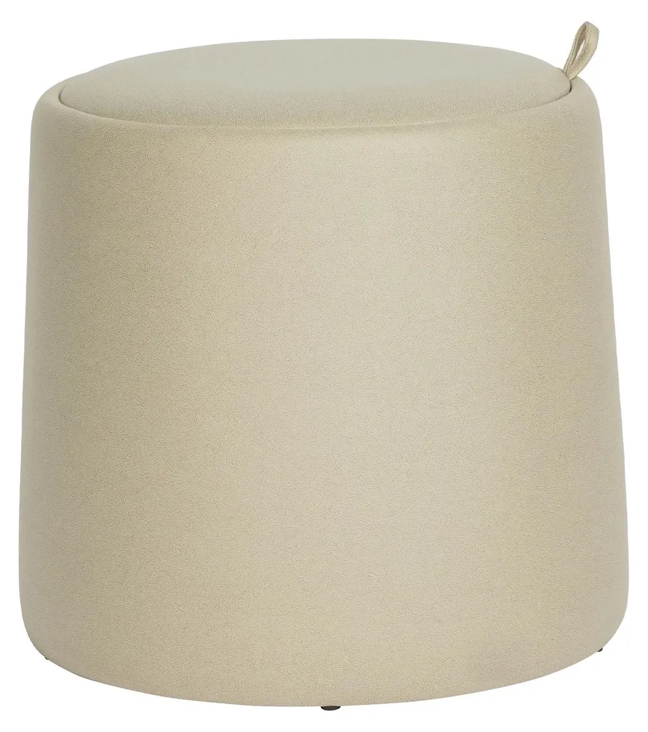 Optimisez votre espace : Pouf de rangement Gardenia beige 42x45x45 cm