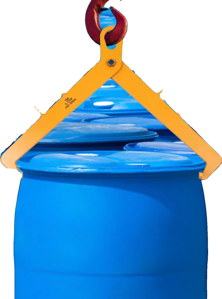 Système de levage pour fût 600 kg acier allié pour entrepôts et usines