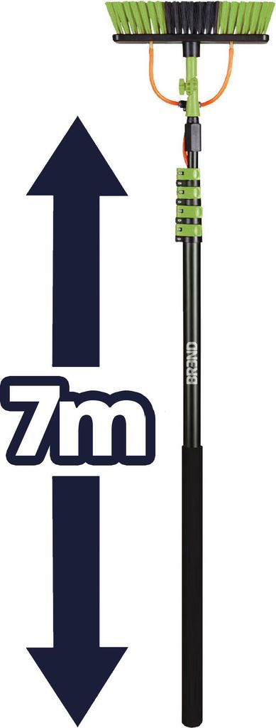 BREND BR-2237 Teleskop-Waschbürste bis 7 Meter – Ausziehbare Wasserbürste XXL