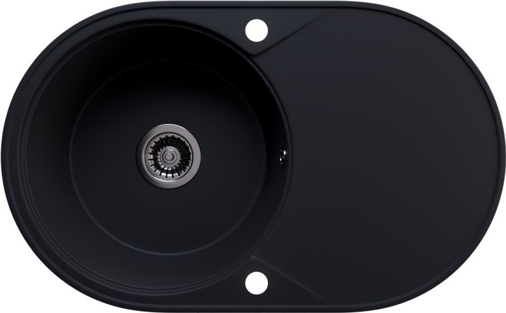 LINDBERGH® Granitspüle Schwarz "IDE11" inkl. Siphon Produktbild 