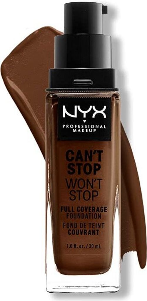 Nyx Can't Stop Won't Stop Full Coverage Foundation Deep Walnut 30ml