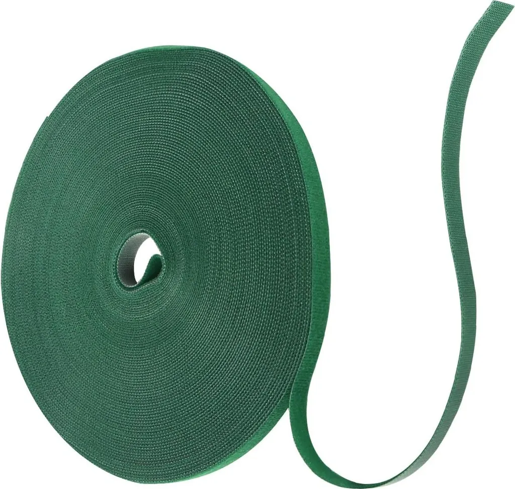 Attaches de câbles refermables et bande Velcro verte de 30m