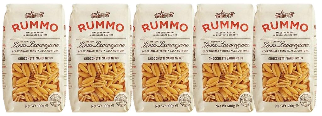 Pâtes Gnocchetti Sardi n° 63, 500 g - Rummo - 5 paquets Image du produit 