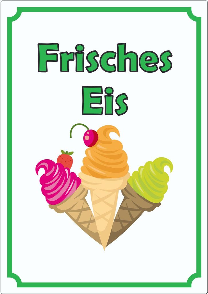 Frisches Eis Aufkleber Hochkant A7 (74x105mm)