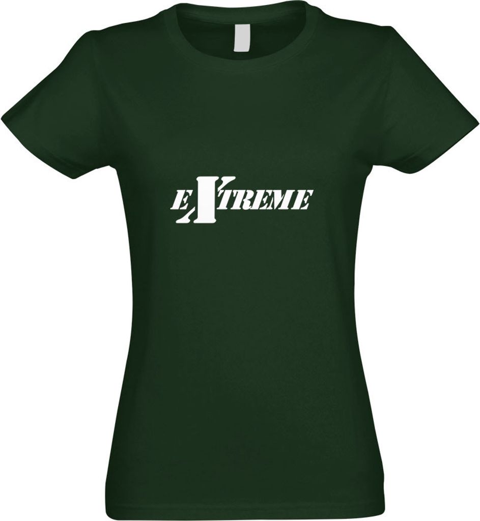 Kiwistar - T-Shirt tailliert - Damen - flaschengrün - Extreme - mit Motiv Bedruckt - Funshirt Design - Sport - Freizeit - Damen - XL