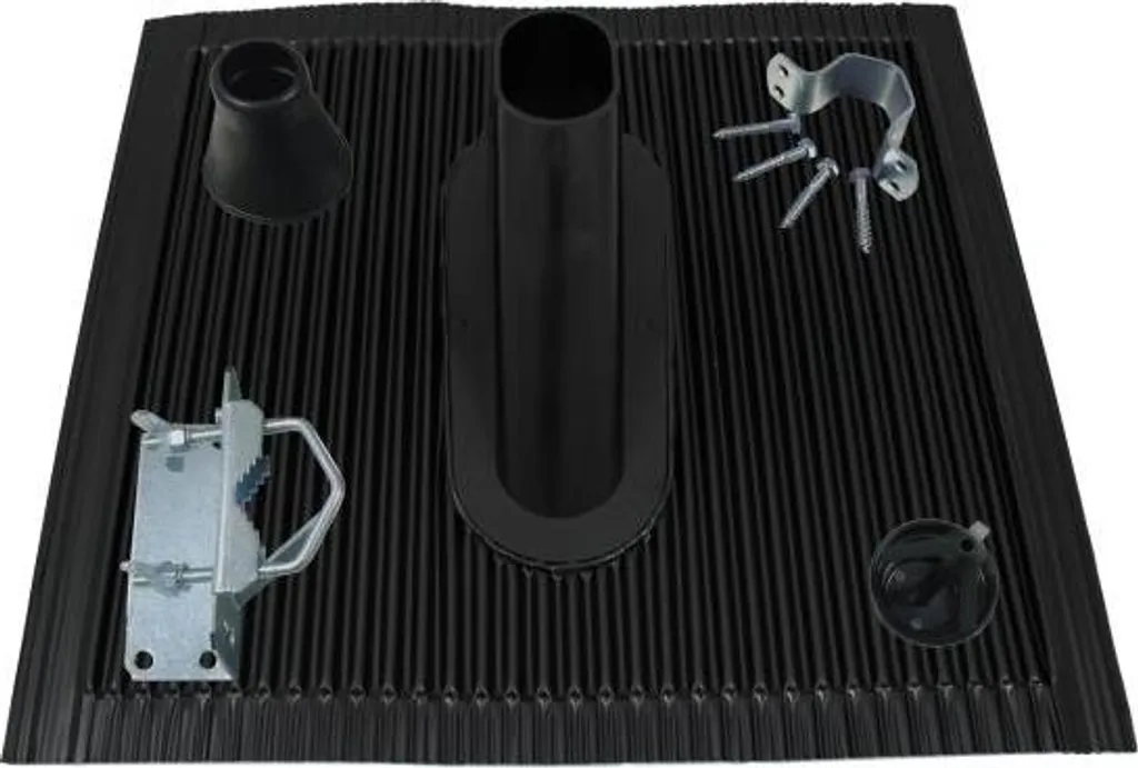 Kit d'accessoires mât TELEVES 48/50 mm avec tuile aluminium noir MAZ4850S
