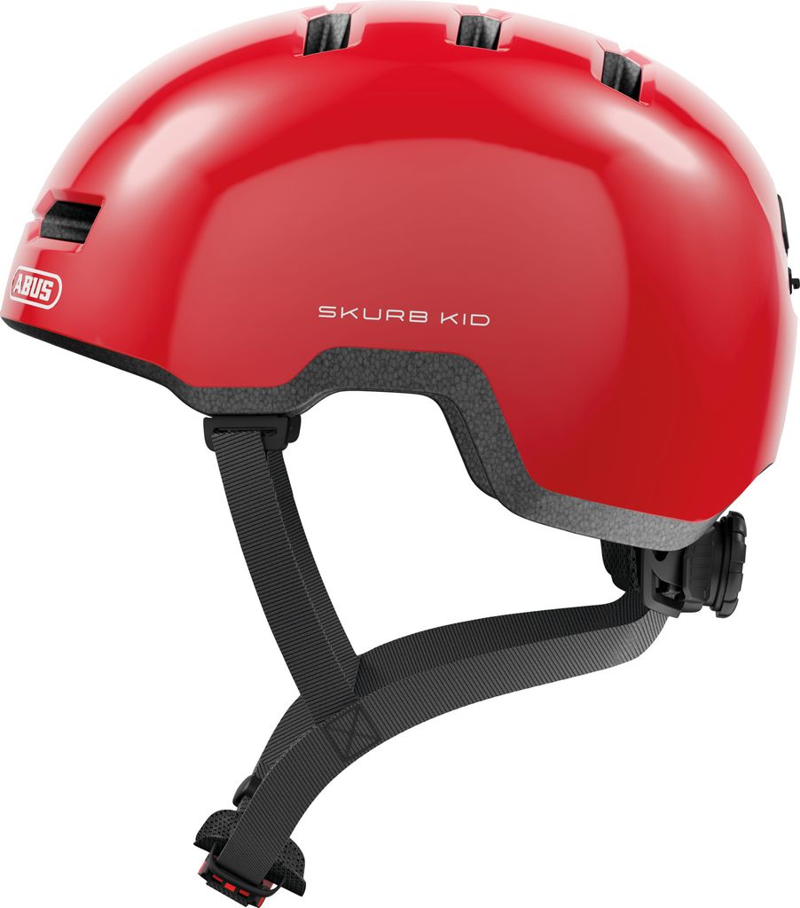 ABUS Kinderhelm Skurb Kid - robuster Fahrradhelm im Skater-Look mit Platz für einen Zopf und vielfältigen Designs - für Mädchen und Jungen - Ro...