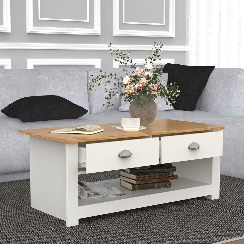 VCM Holz Beistelltisch Couchtisch Sofatisch Wohnzimmertisch Produktbild 