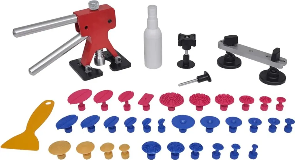 Kit outils débosselage vidaXL XXL en acier robuste avec sac de transport