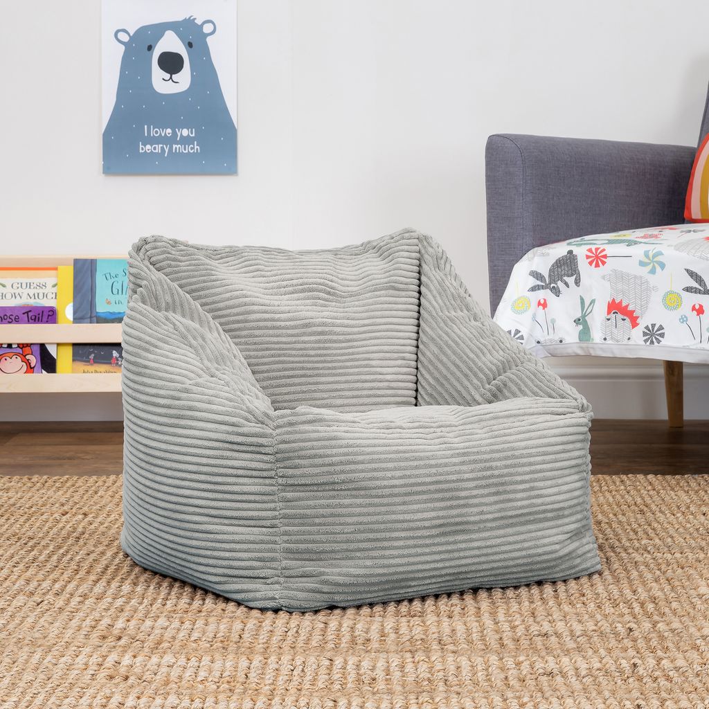 icon Sitzsack Bean Bag Flauschig Für Kinder Morgan, Grau, Produktbild 4