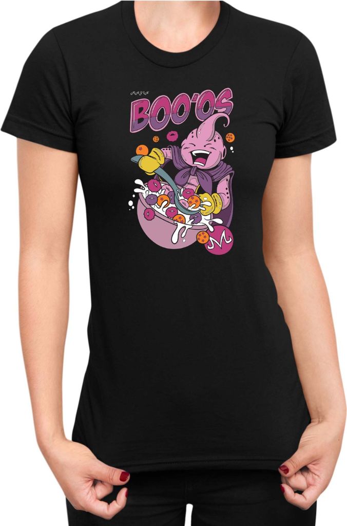 Damen T-Shirt Dragon Anime Manga Ball Z Majin Boo 03, Lady L / Schwarz