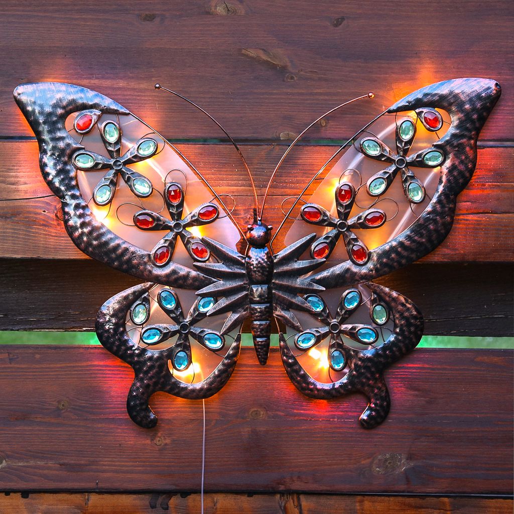 Mzshne Flatternder Solar-Schmetterling – Solar-Gartendekoration, fliegende  Schmetterlinge, Schmetterlings-Ornamente, solarbetriebene Gartenornamente