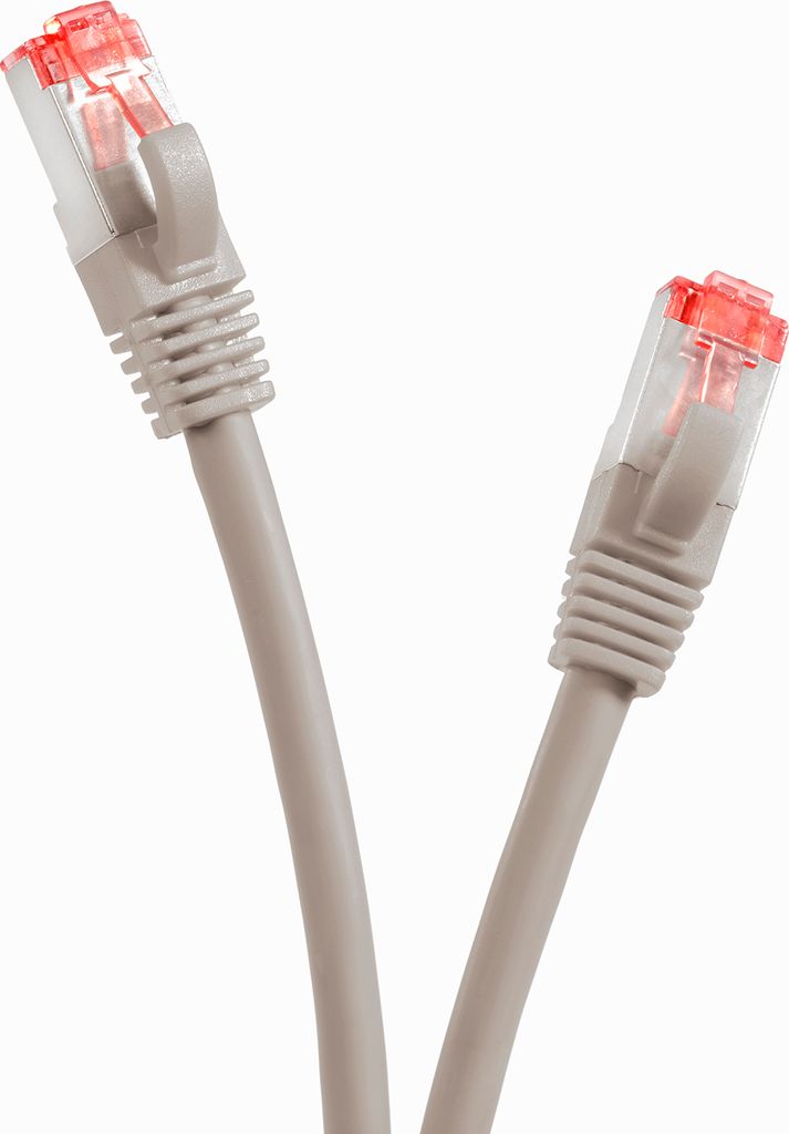 TPFNet 0,50m Cat.6 Patchkabel / Netzwerkkabel S/FTP 1000Mbit, grau