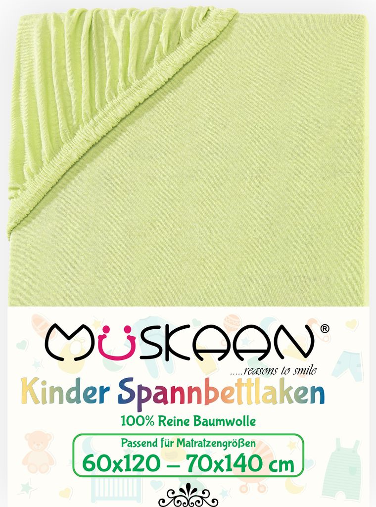 Müskaan Jersey Kinder Spannbettlaken 60x120 - 70x140 cm Produktbild 