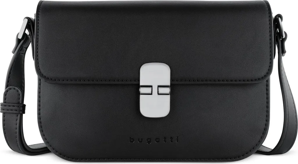Bugatti Nela Shoulderbag Black: Borsa a Tracolla Nera Elegante Donna