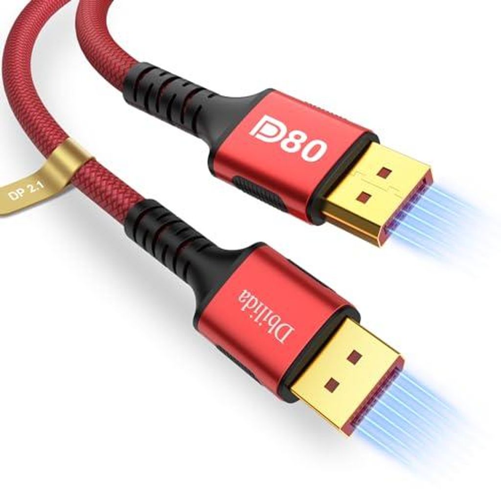 VESA 80Gbps DisplayPort Kabel 2.1 3M, 8K@240Hz, 4K@540Hz/360Hz/240Hz, DP 80 2.1 Kabel für FreeSync Gaming Monitore 5090/9070XT, S1334