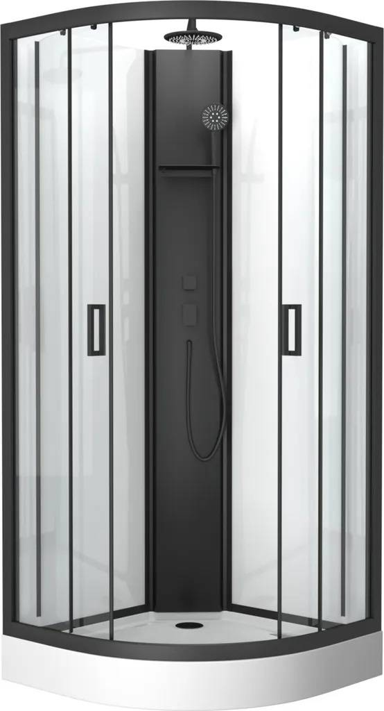 Cabine de douche d'angle 85x85 cm idéale pour petite salle de bain moderne