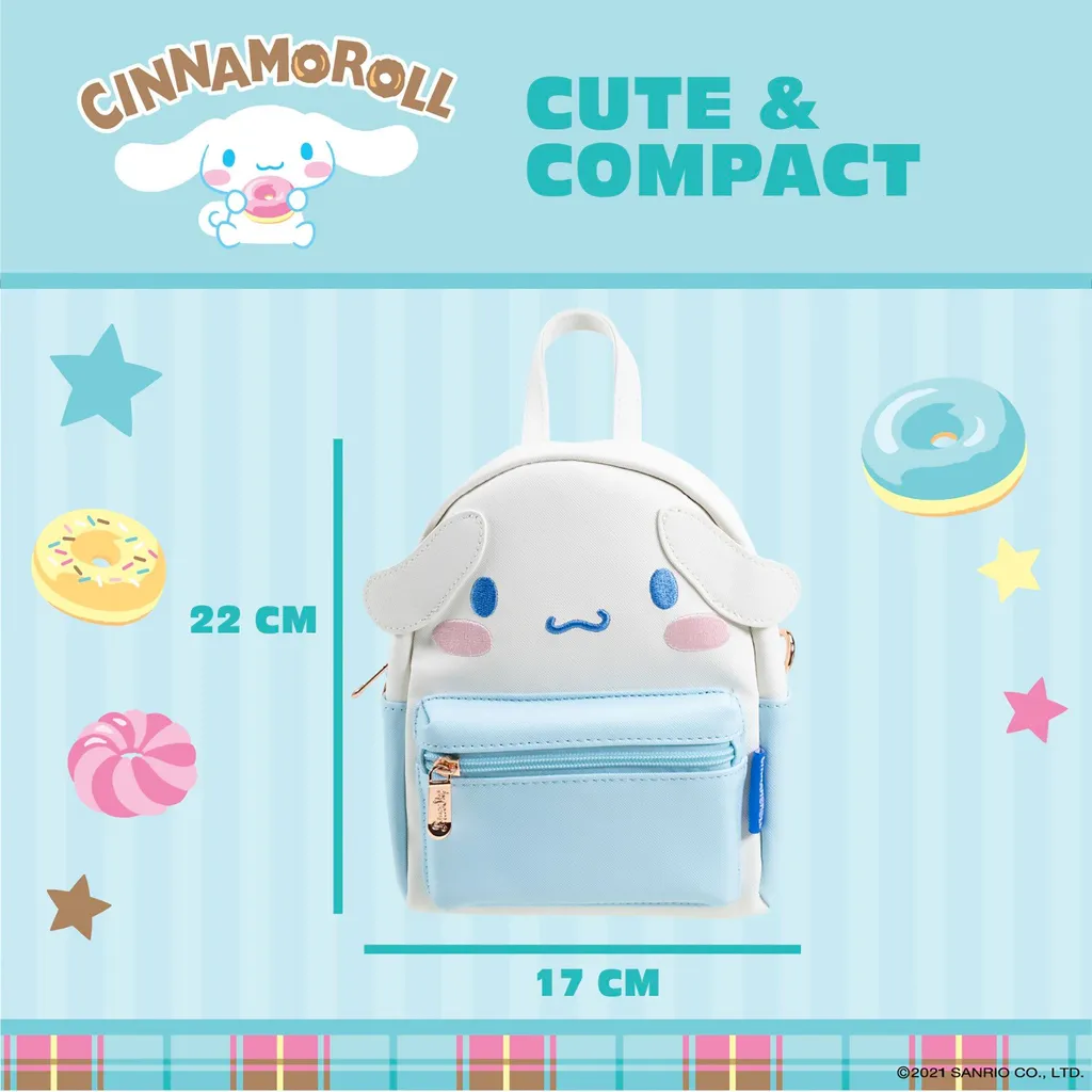 Mini sac à dos Cinnamoroll Hello Kitty multicolore avec zips renforcés - 2