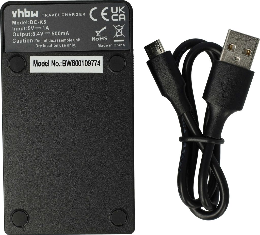 vhbw USB-C Ladegerät kompatibel mit Olympus E-520 Kamera - Produktbild 