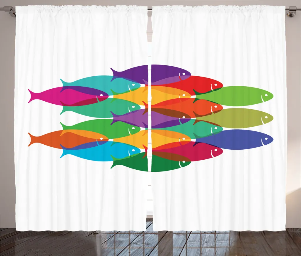 Offerta Tenda Pesci ABAKUHAUS 280x225 cm - Tessuto Satinato Lavabile