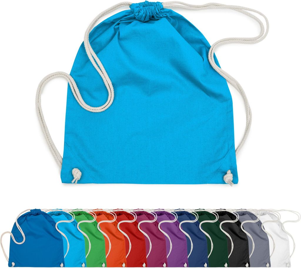 Baumwoll Turnbeutel 37x46 Sportbeutel Zuziehbeutel Gym Sack Produktbild 
