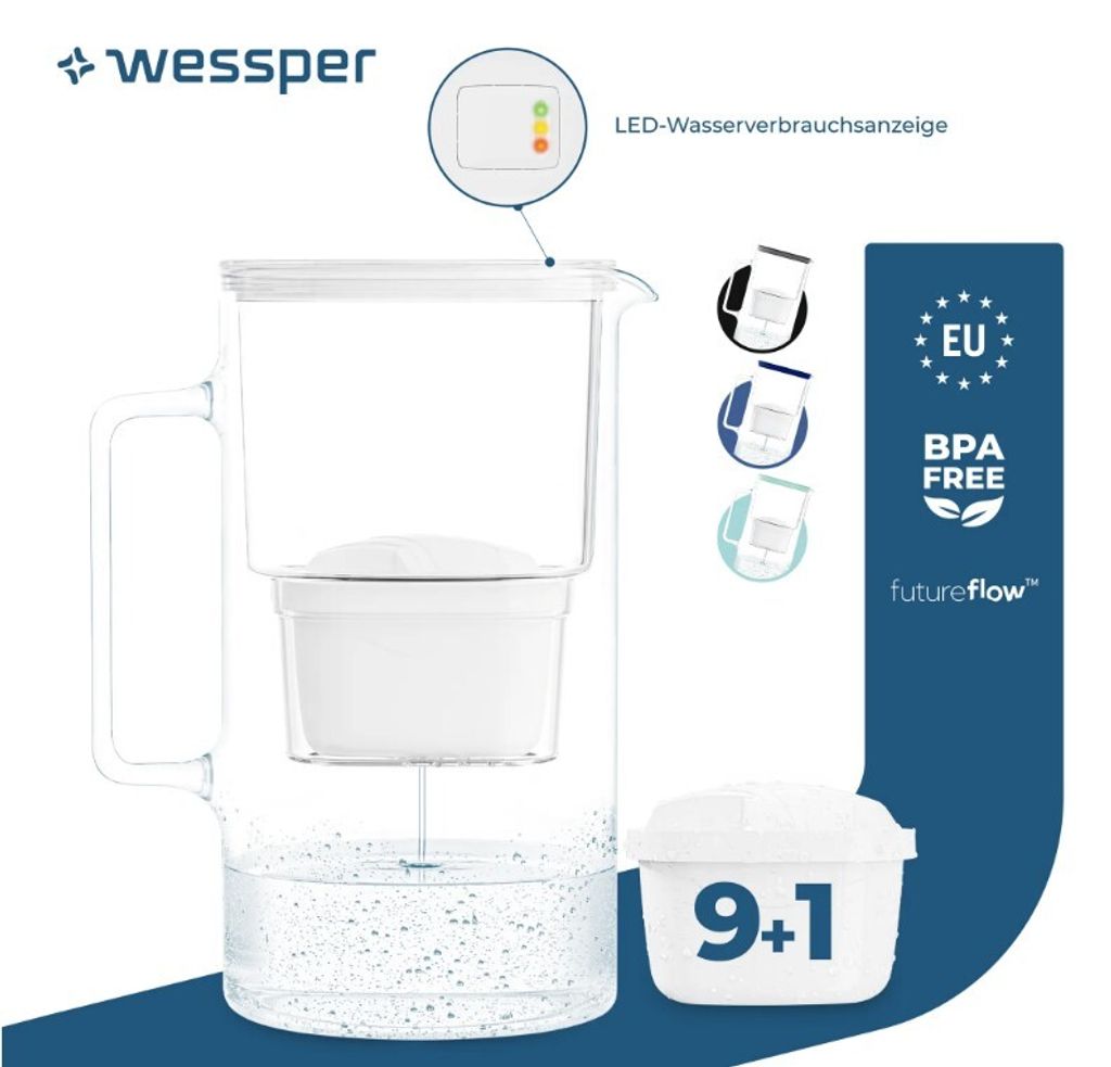 Wessper D2 BOROSILICATE futureflow™ kanvica s filtrom na Obrázok produktu 