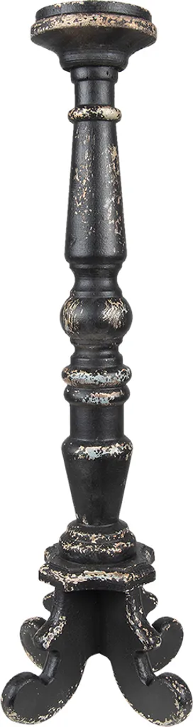Candeliere in Legno Nero 65 cm Clayre & Eef - Offerta Home Decor