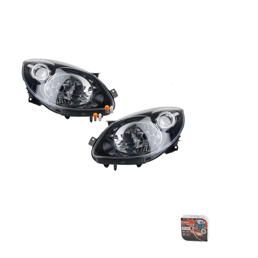 Johns, Scheinwerfer + Osram Night Breaker Laser passend für Renault Twingo II Set Li. Re 7701064000 260607587R 8200629482 7701063998 260103301R 82...