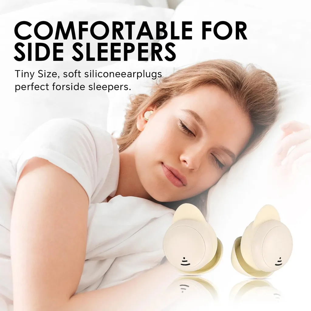 Housse de protection beige pour écouteurs de sommeil Bluetooth 5.3 - 2
