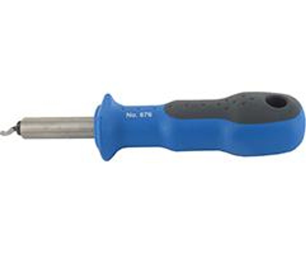 Entgratungswerkzeug Gedore für verschiedene Materialien. Rotationsmesser. Mit Schraubendrehergriff, Bithalter und Entgratbit.