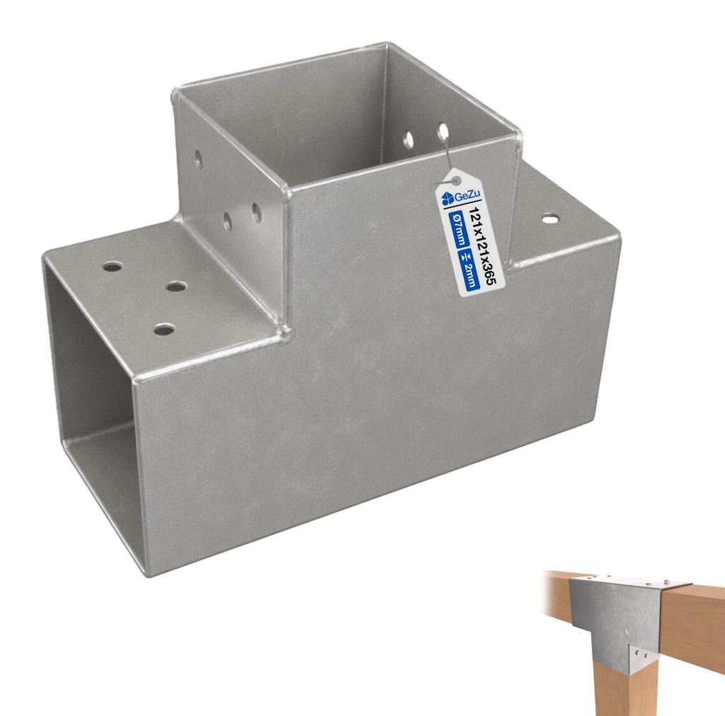 GeZu Impex Pfostenecke 3 Balken T-Model 121 x 121 mm Produktbild 