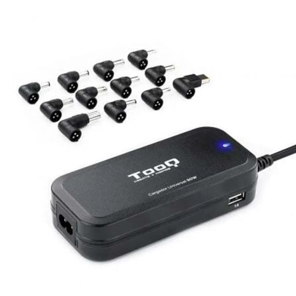 Chargeur universel PC portable 90W multi-embouts avec double recharge USB