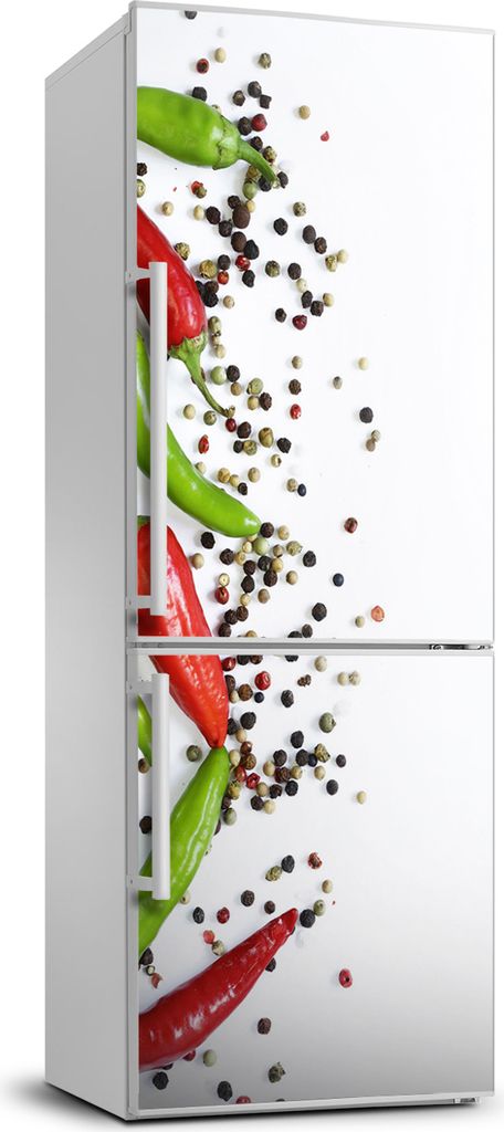 Tulup Kühlschrankdekoration - 70x190 cm - Aufkleber auf dem Kühlschrank - Peperoni