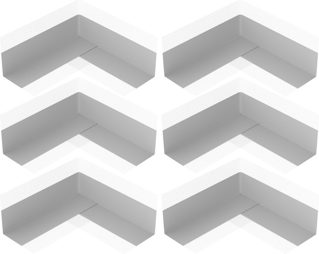 Isolbau Innenecke P2 Grau - 6 Stück - Wasserdichtes Eck-Dichtband für Sanitär, Dusche, Bad, Fliesen, Balkon Eckabdichtung Dichtecke Abdichtung f...