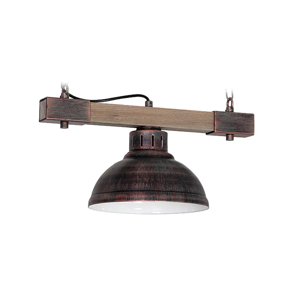 Lampe de bureau industrielle Hakon marron - Éclairage rétro loft métal - 2