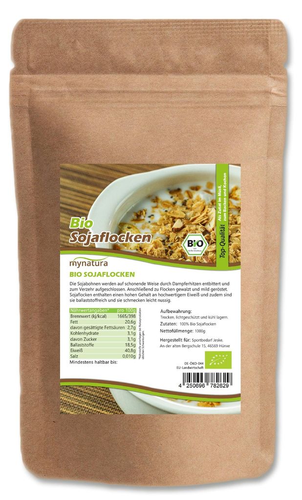 Mynatura  Sojaflocken - (1000g) - 1 Beutel (1000g) Produktbild 