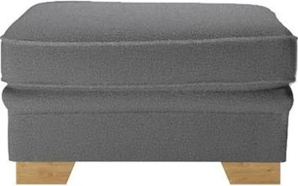 Pouf Ronay Teddy Granite et Chêne : Siège d'Appoint Design et Confortable
