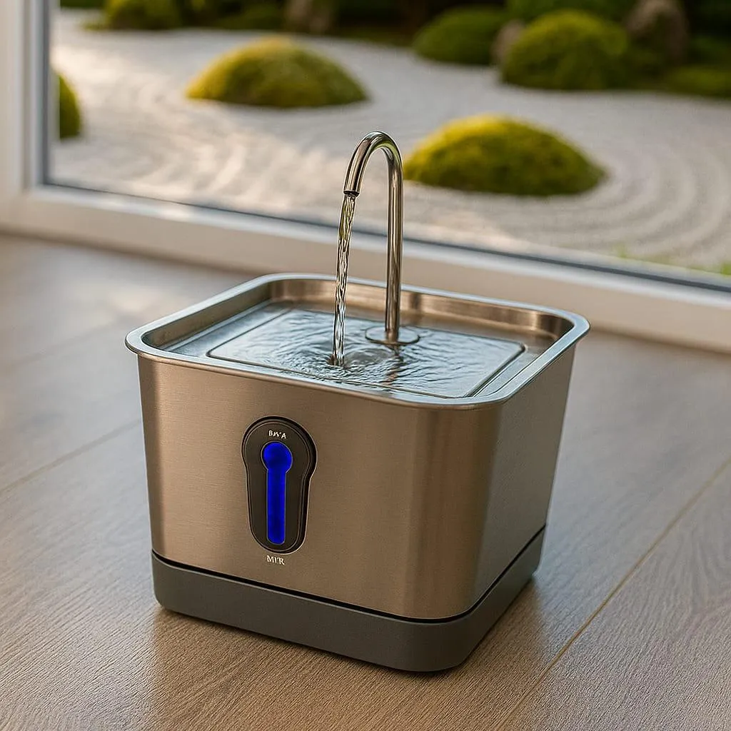 Distributeur d'eau pour chat et chien 4L PotWatch inox programmable