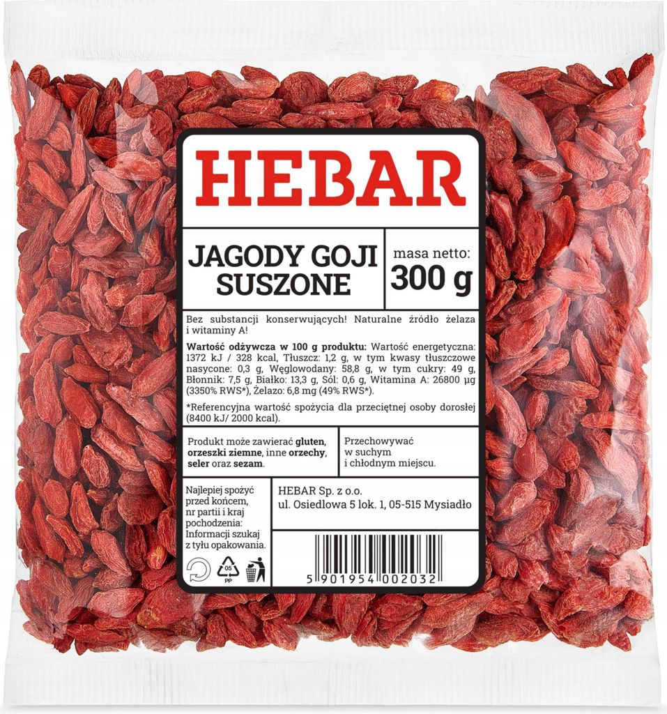 Goji Beeren 300 G - Superfood - Antioxidantien - Ohne Zusätze - Naturbelassen und Getrocknet