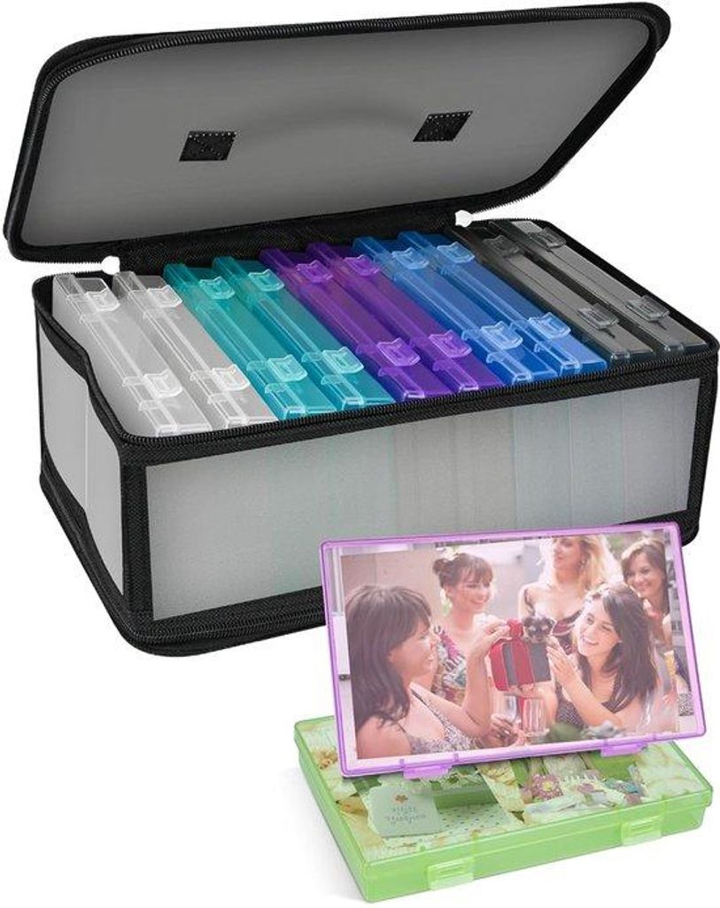 Bunte Foto-Organizer-Box, wasserdicht, multifunktional, 1 Stück