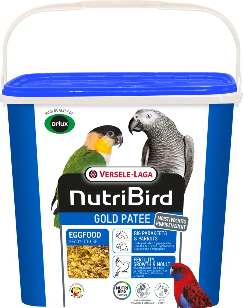 Nourriture NutriBird Gold Patee pour l'élevage des grands perroquets 5kg