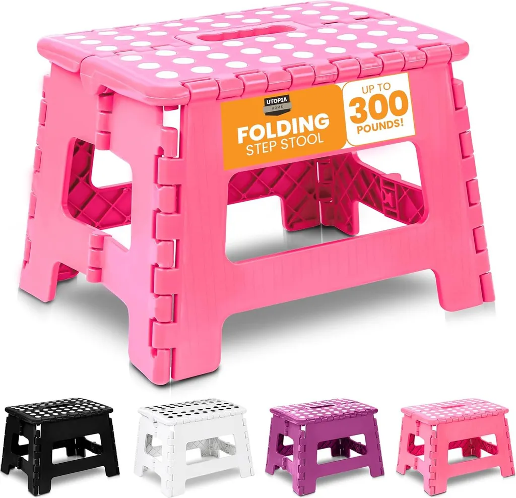 Marche-Pied Pliant pour Enfant Tabouret de Salle de Bain Pack de 2 Bleu