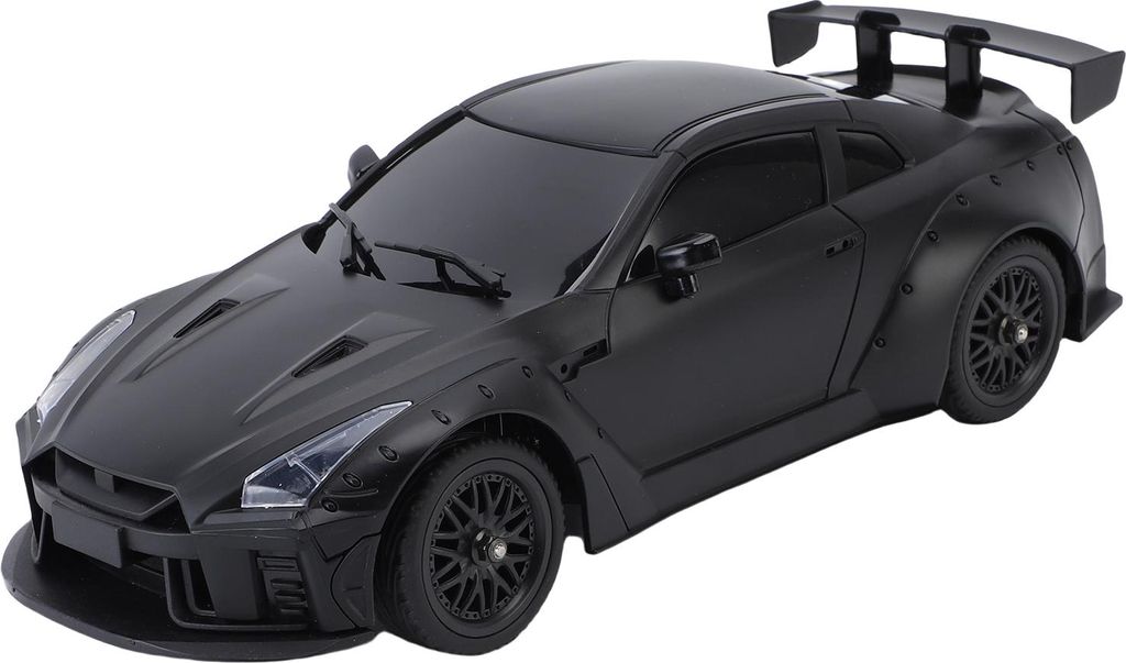 1:16 2.4G RC Drift Car mit Gyro, LED Lichtern, austauschbaren Reifen, ferngesteuertes Auto für Erwachsene und Kinder Schwarz 2 Akkus