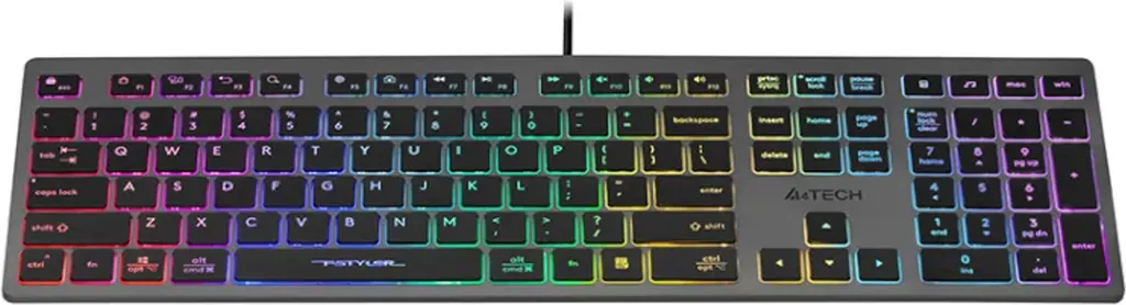 Clavier A4 Tech FStyler FX60H - Clavier Chiclet Rétroéclairé Néon - 2
