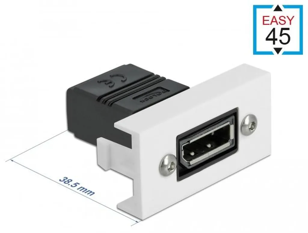 Connecteur DisplayPort pour plastron Easy 45 Delock installation bureau - 6